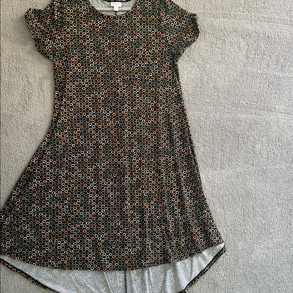 LuLaRoe Multicolor Geometric Midi Dress